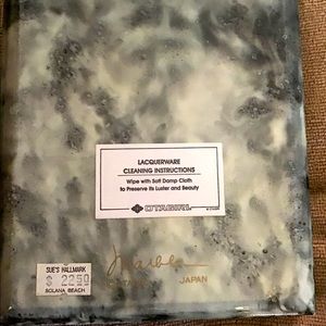 Vintage OTAGIRI Lacquerware Address Book Marble Pattern Japan Never Used.